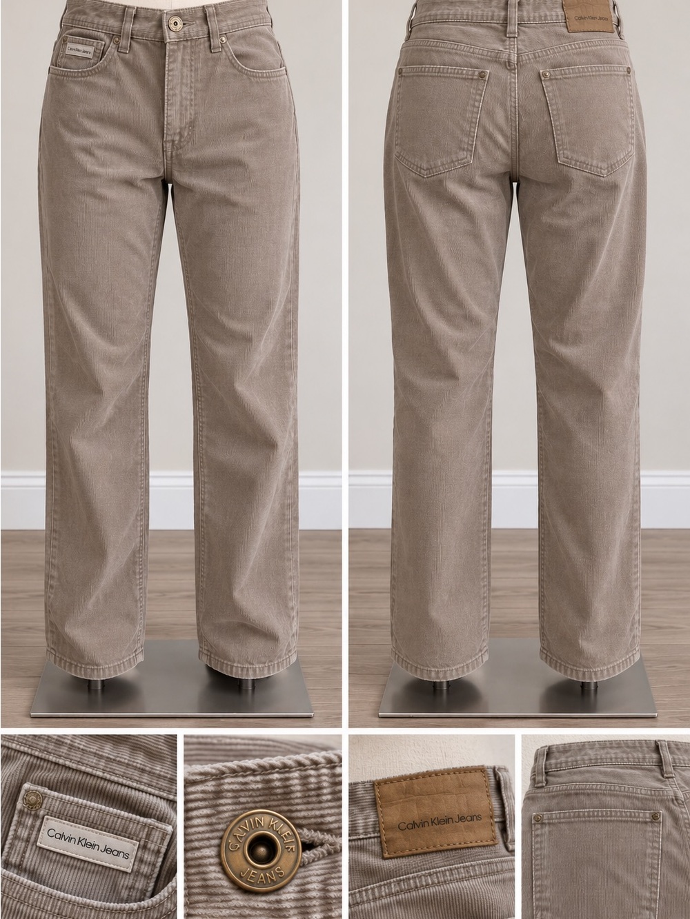 Calvin Klein Jeans Brown Corduroy Pants Size 40
